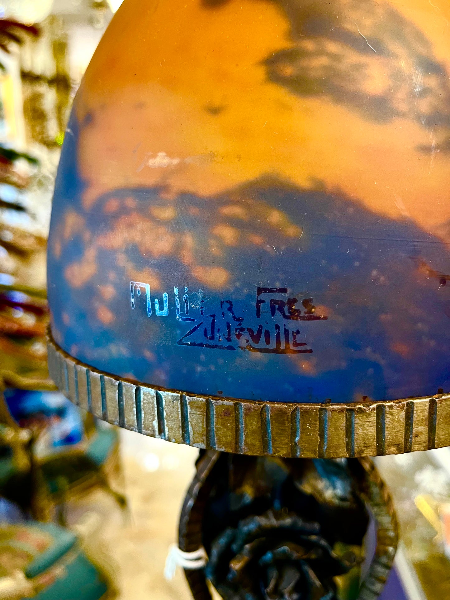 Muller Frères Luneville Stalinis šviestuvas