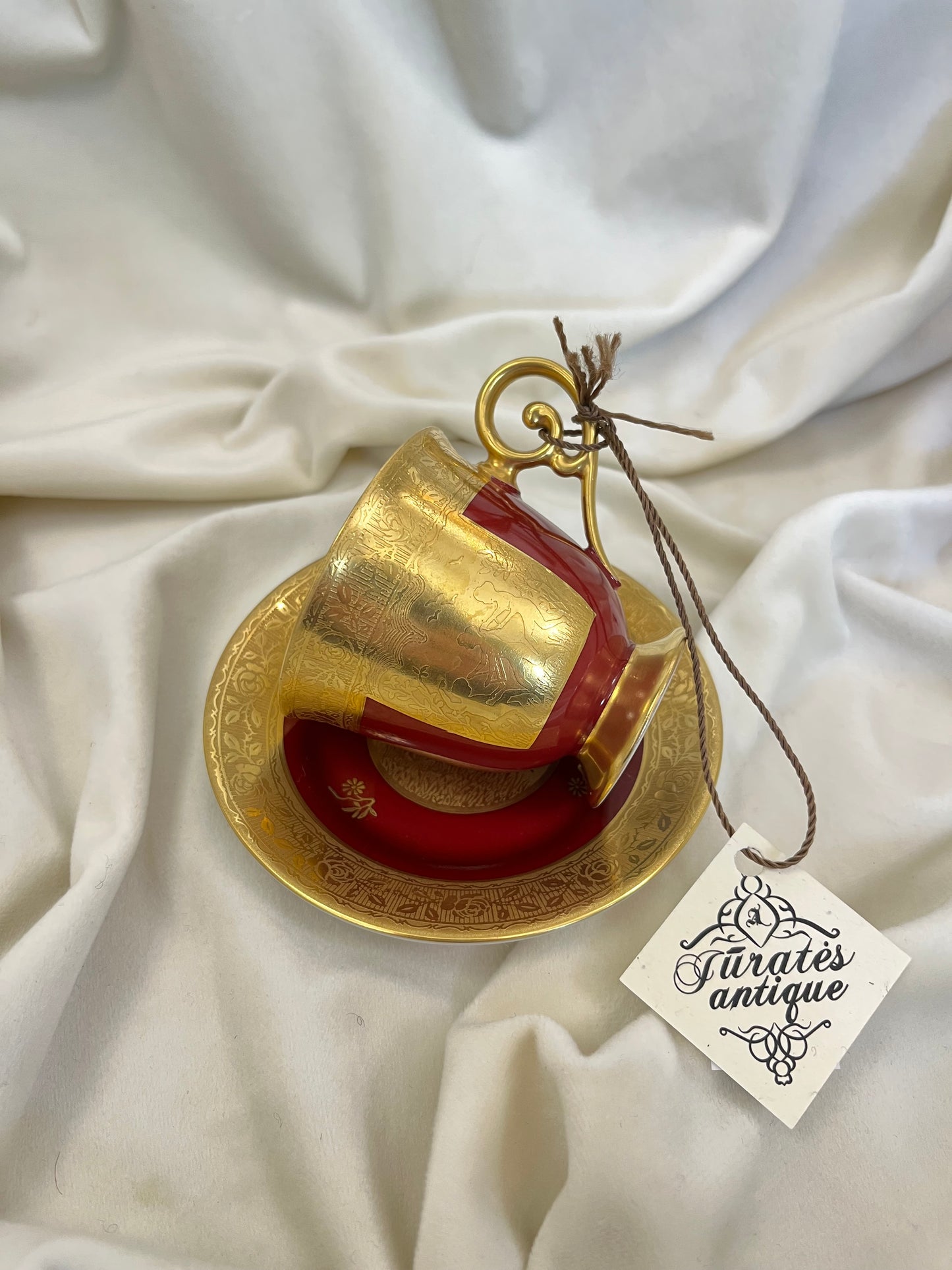 Auksuotas Bavaria espresso puodelis