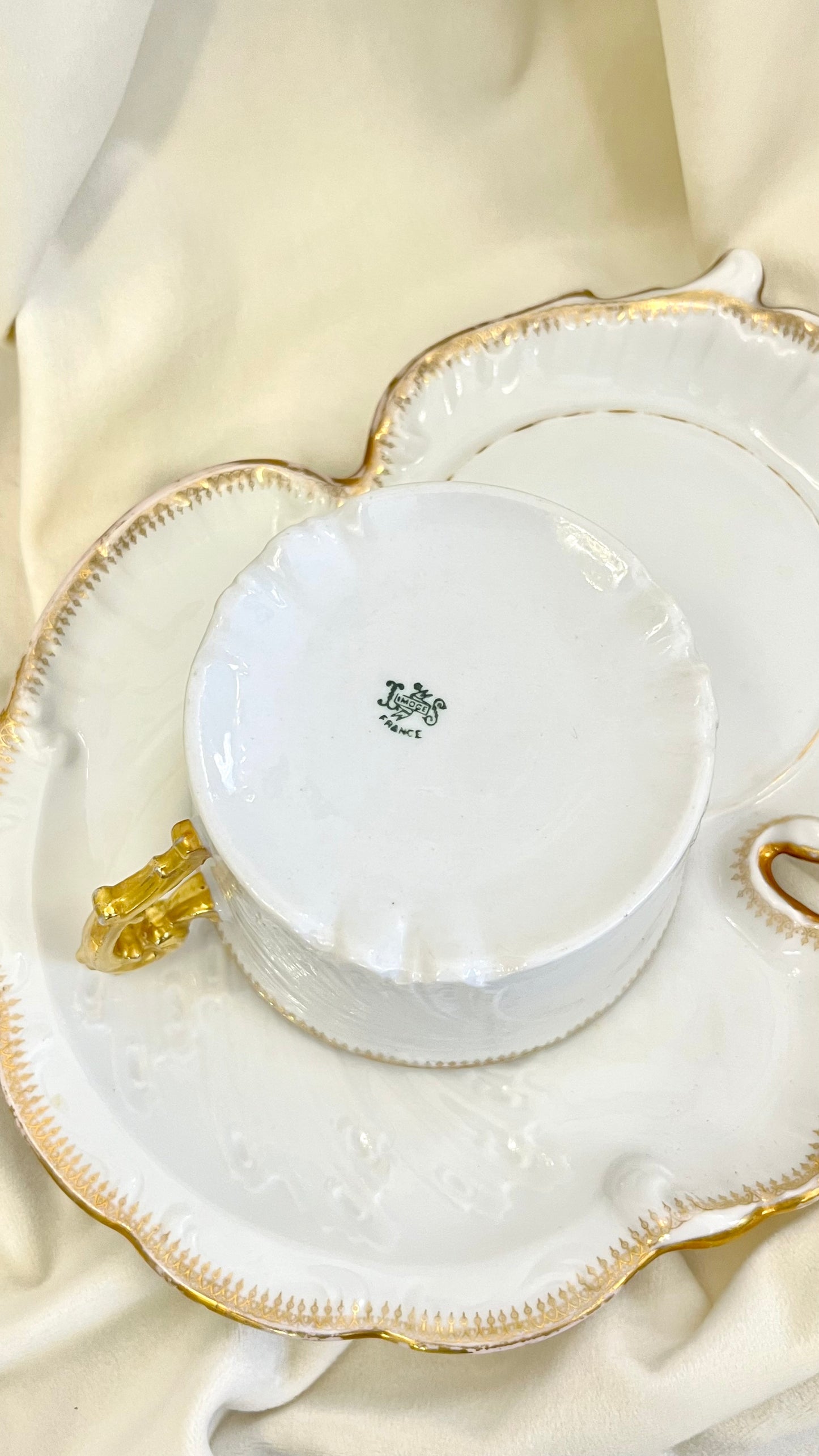 Didelis Limoges porceliano puodelis