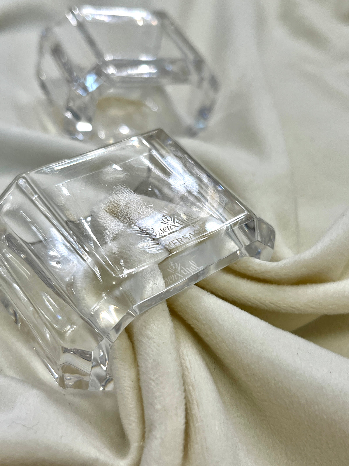 Versace x Rosenthal krištoliniai servetėlių žiedai