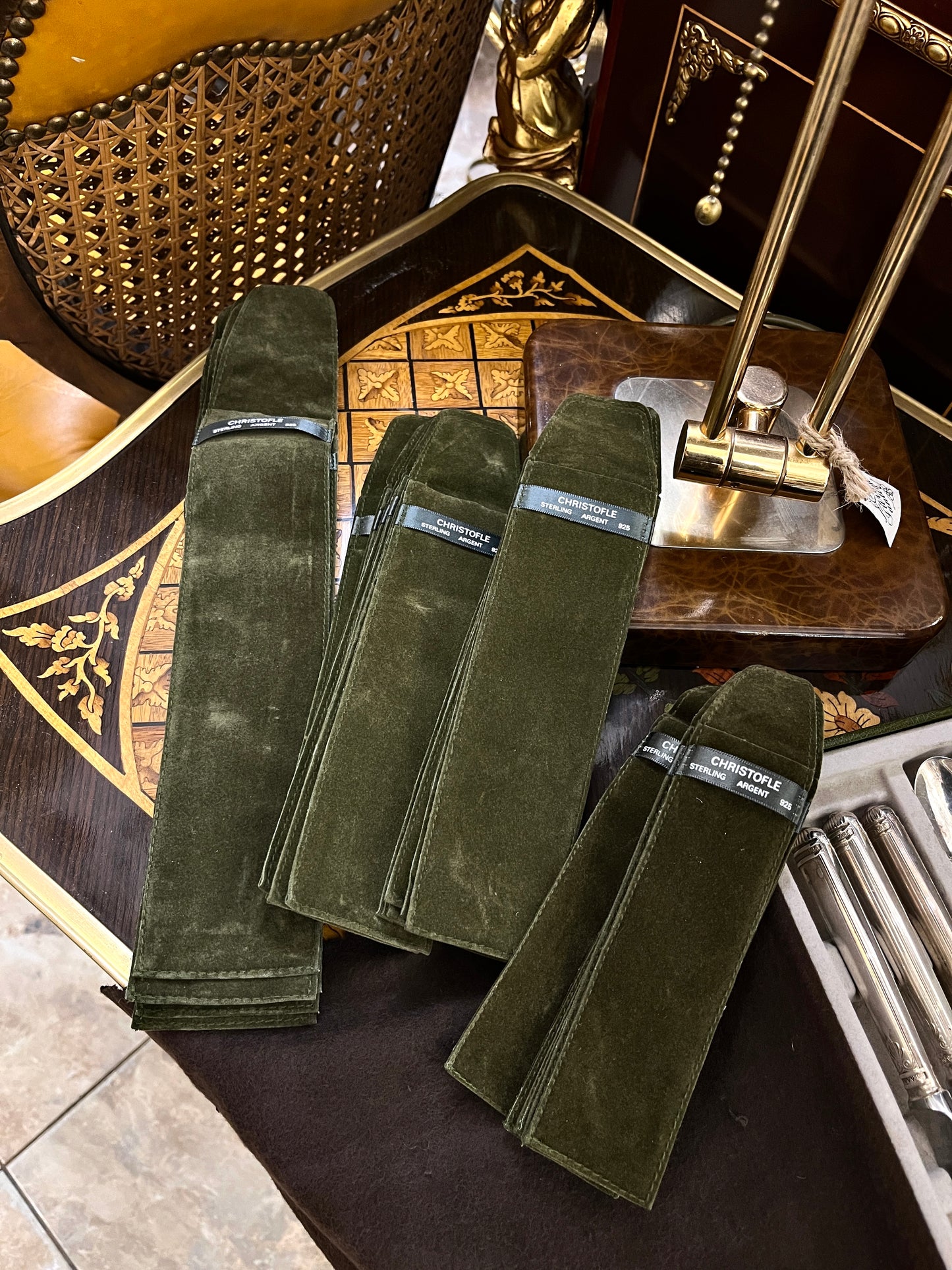 Sidabrinių Christofle įrankių komplektas 6-iems