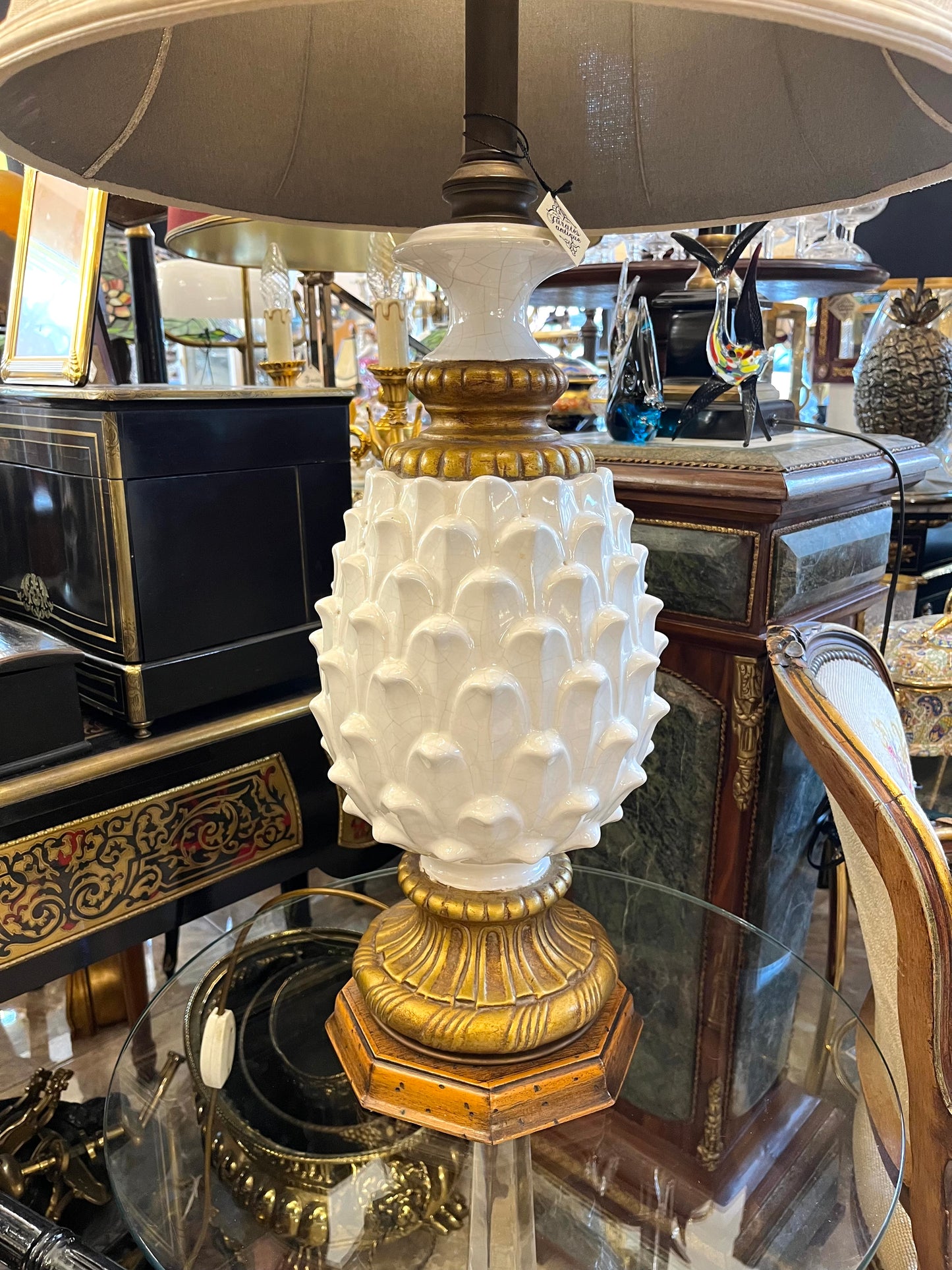 1970-ųjų itališkas stalinės lempos šviestuvas „Pineapple“