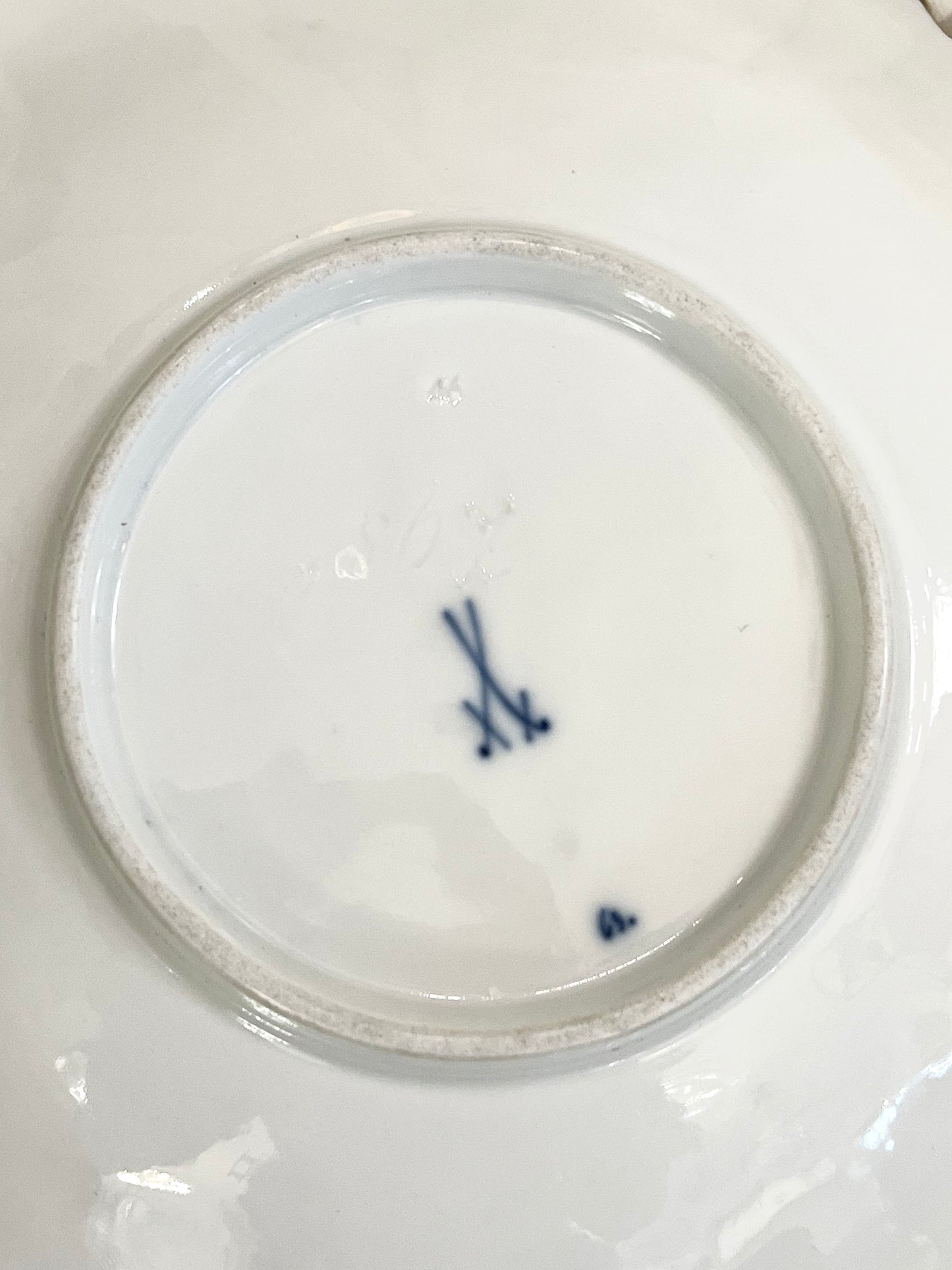 Meissen porceliano lėkštė su kobalto glazūra