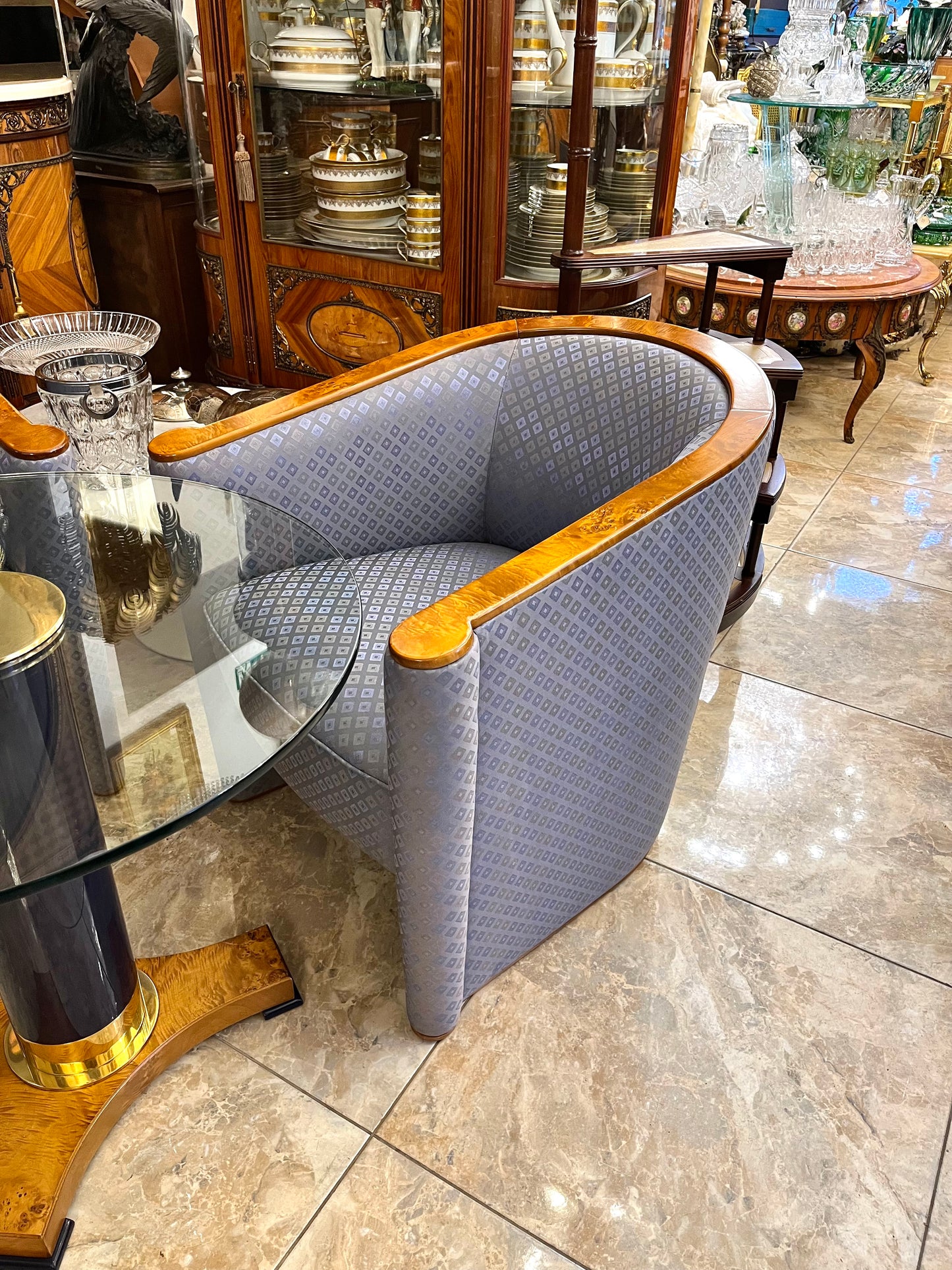 Art Deco krėslai su staliuku