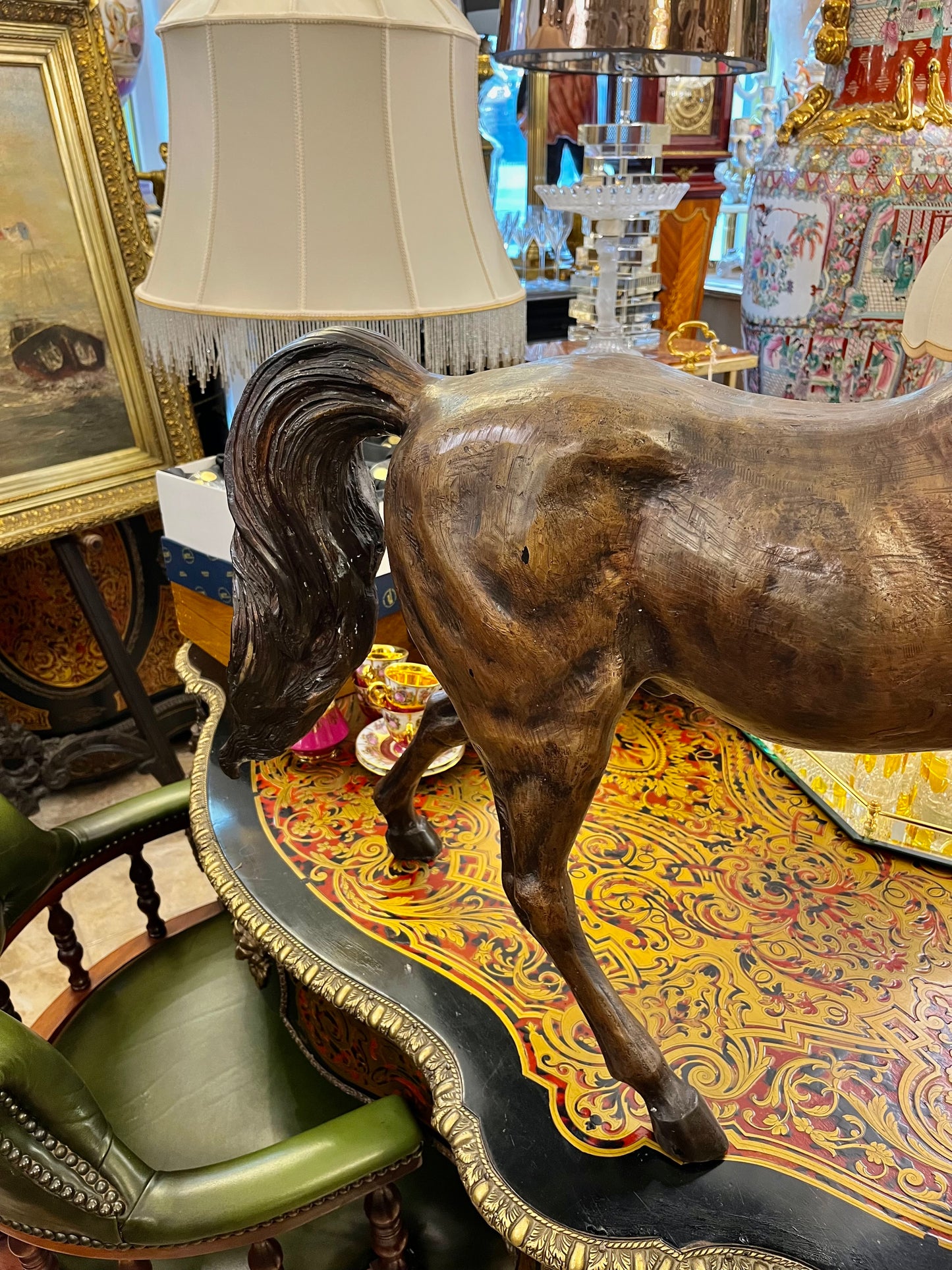 bronzinė žirgo skulptūra