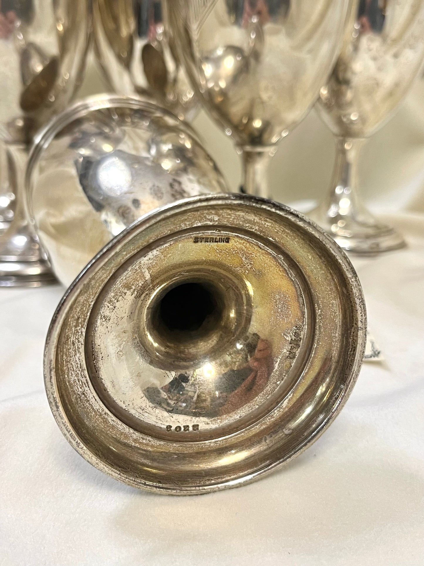 6 vnt. Sidabrinių taurių komplektas