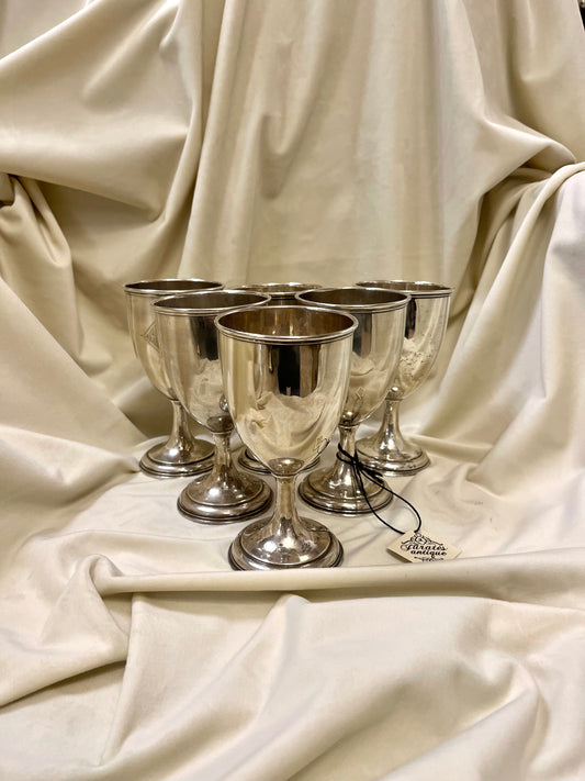 6 vnt. Sidabrinių taurių komplektas