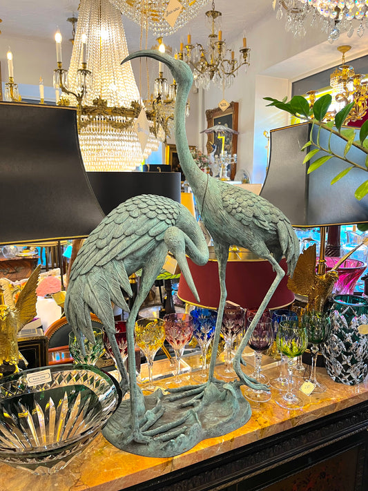 Bronzinė gervių poros skulptūra