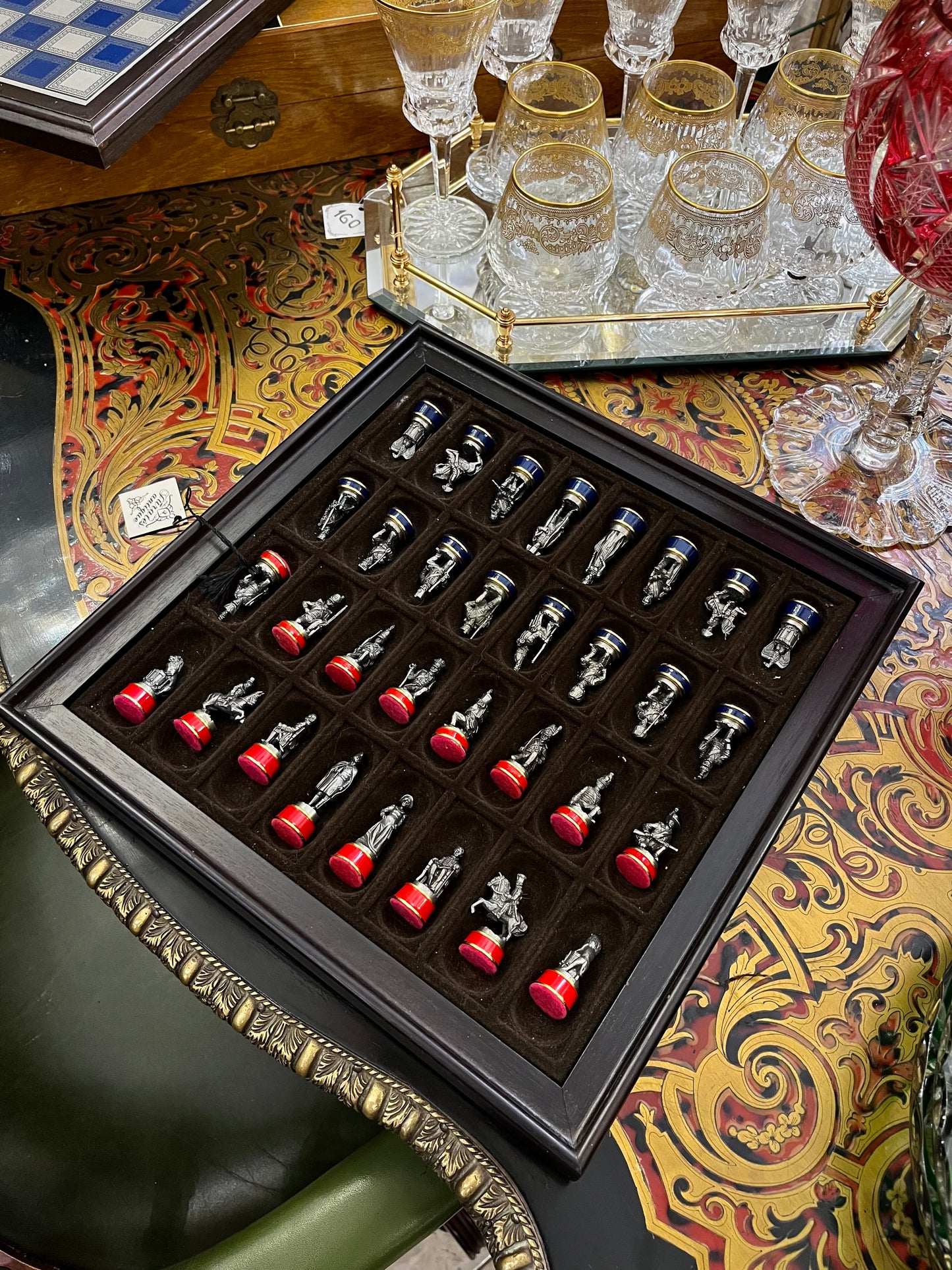 „Franklin Mint“ alaviniai šachmatai „Vaterlo mūšis”