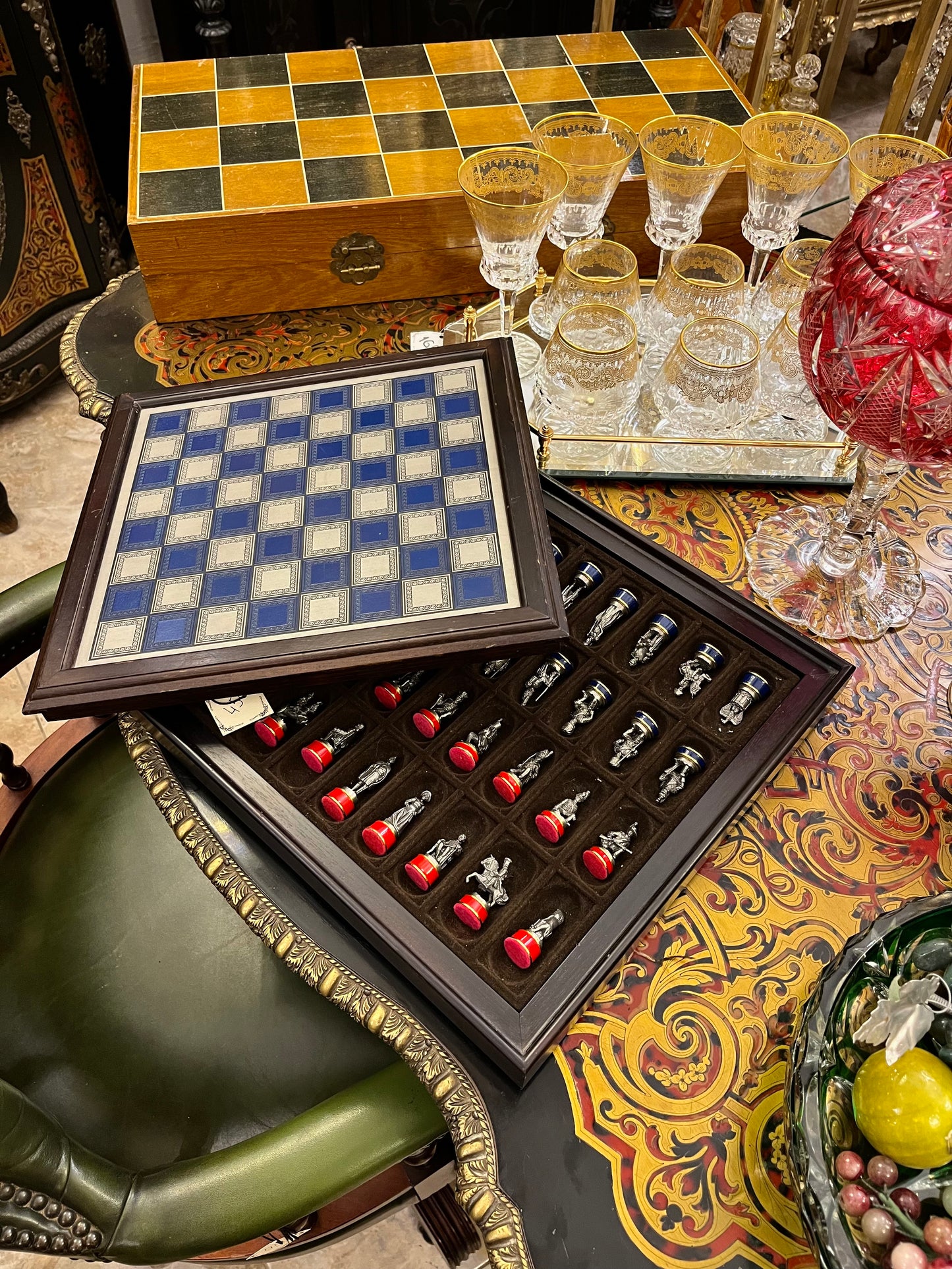 „Franklin Mint“ alaviniai šachmatai „Vaterlo mūšis”