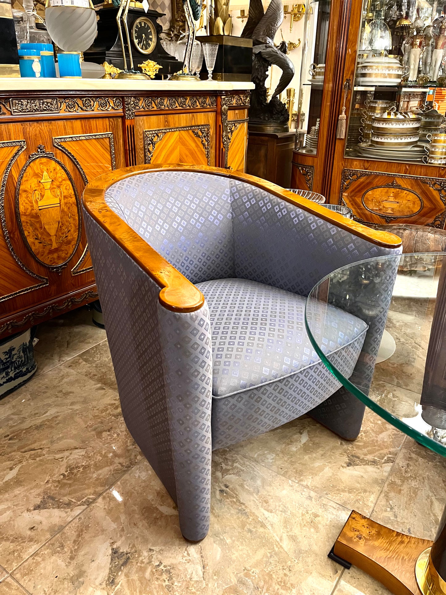 Art Deco krėslai su staliuku