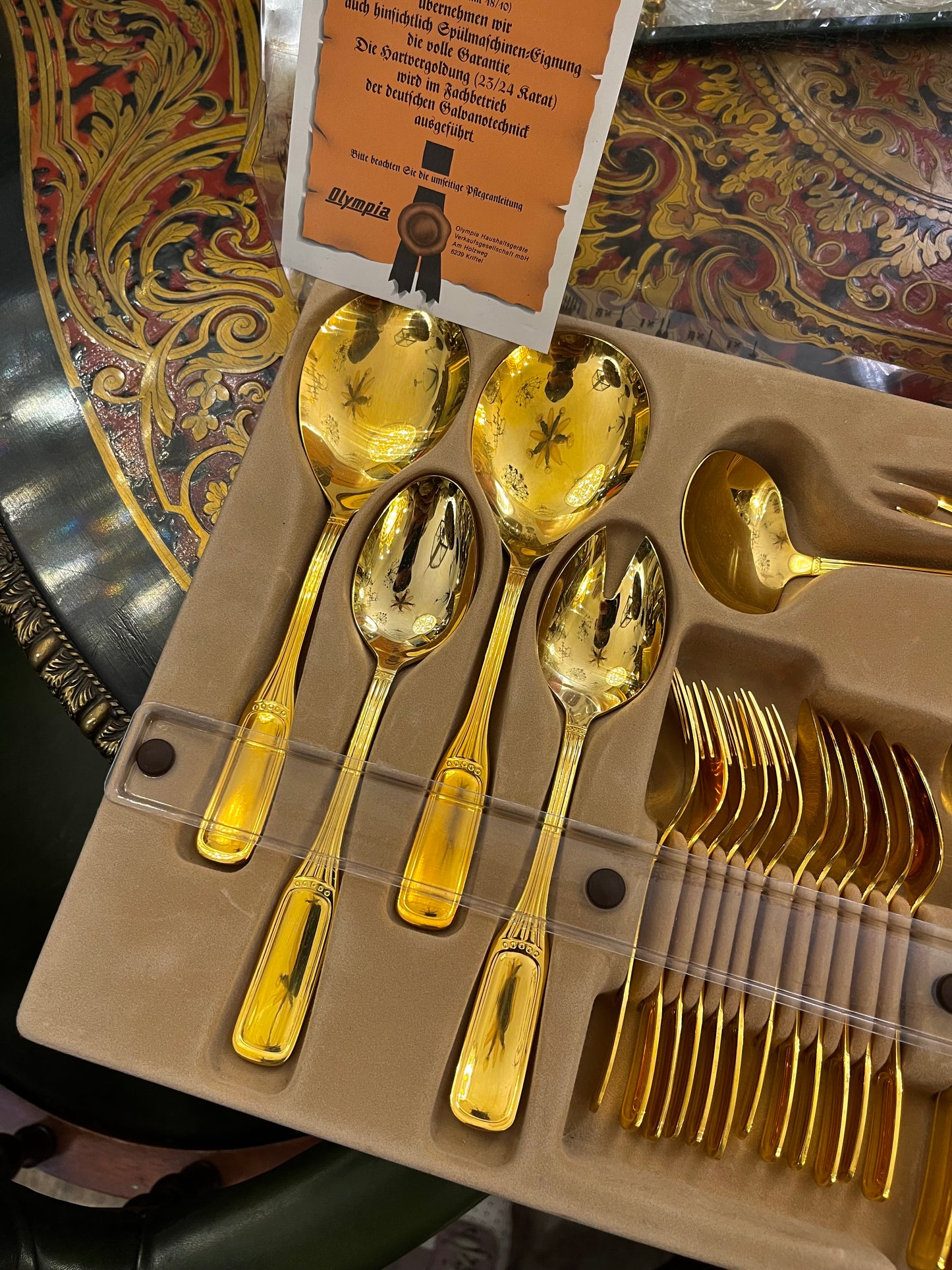 23/24 karatais auksuoti įrankiai 6-iems