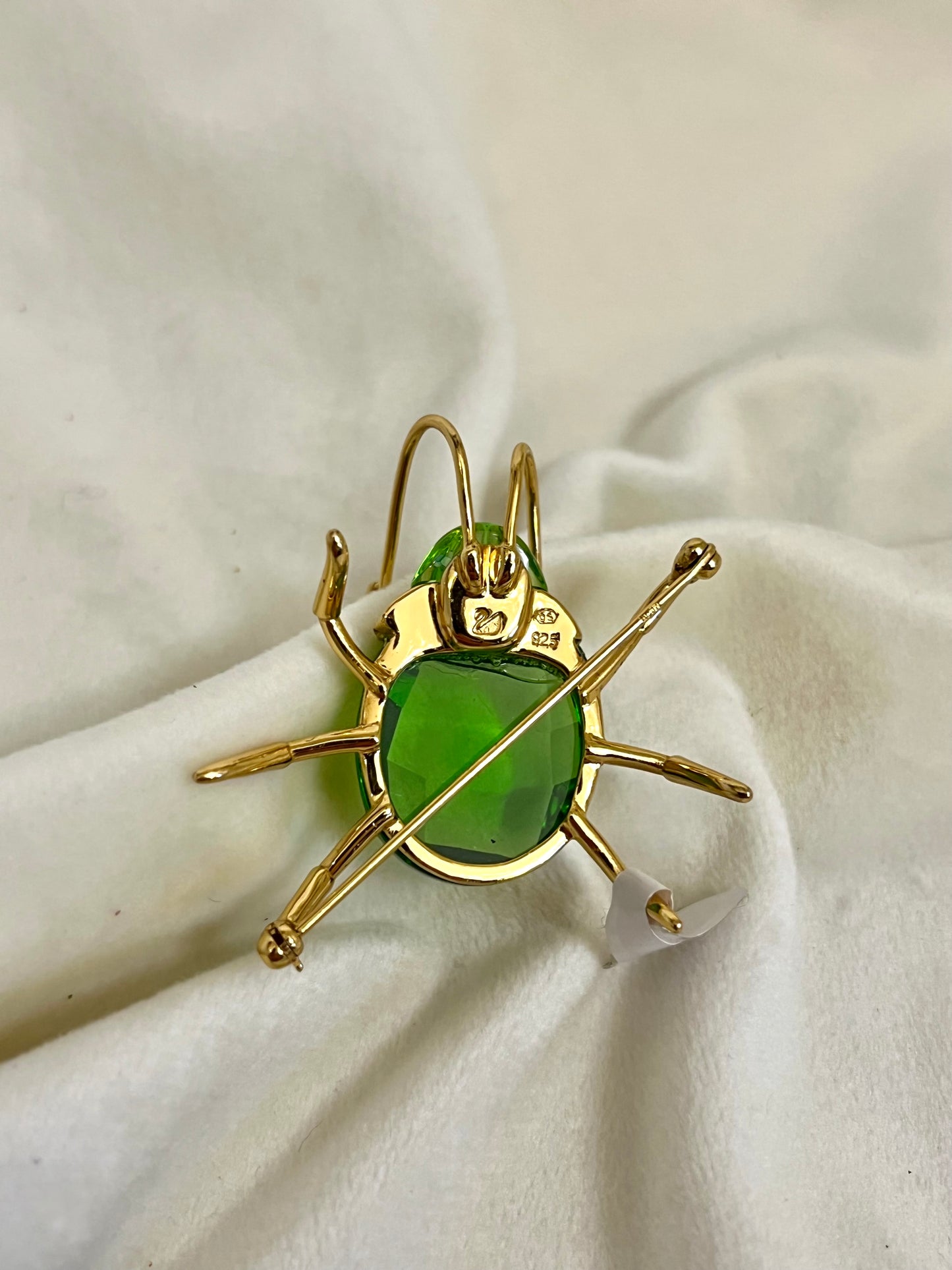 Auksuota sidabrinė Swarovski sagė