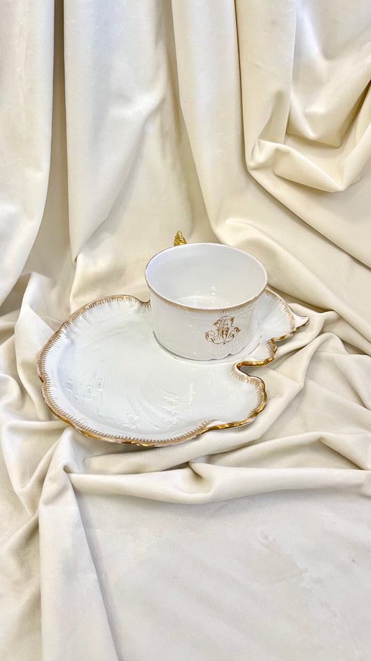 Didelis Limoges porceliano puodelis