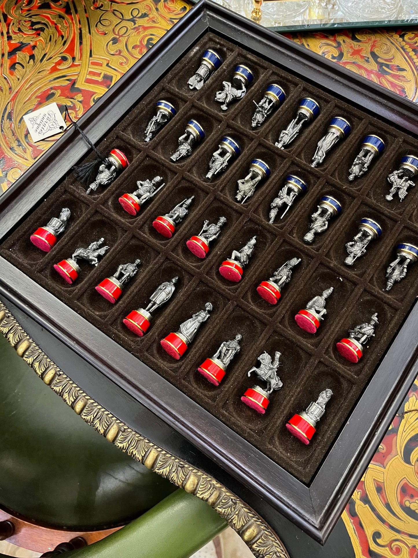 „Franklin Mint“ alaviniai šachmatai „Vaterlo mūšis”