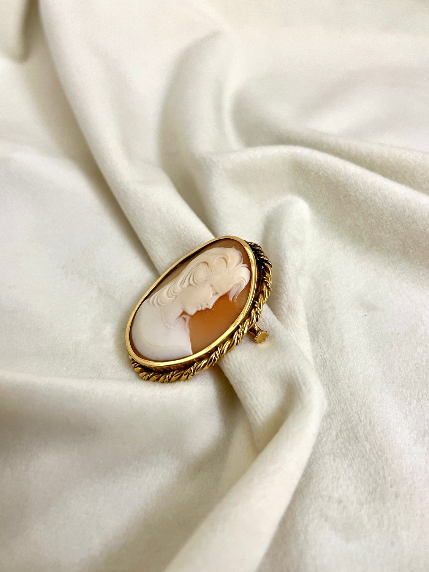 Auksinė kamėjos sagė/pakabukas