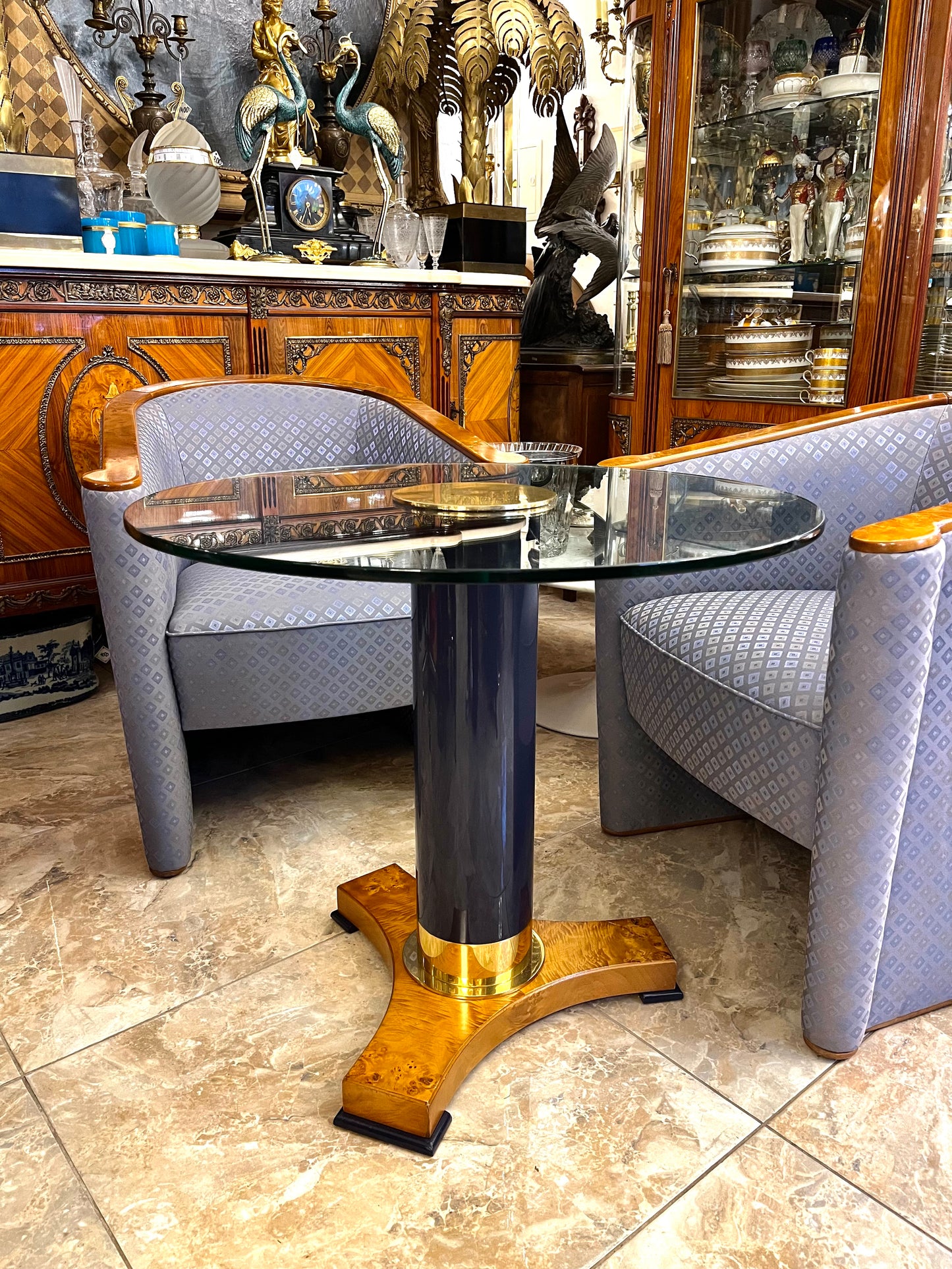 Art Deco krėslai su staliuku