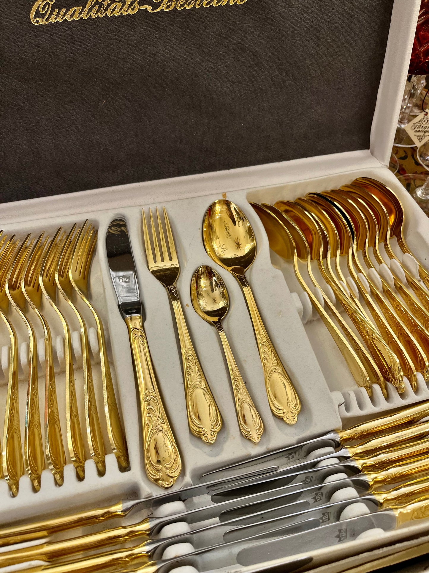 23/24 karatais auksuoti stalo įrankiai 12 asmenų (Solingen)