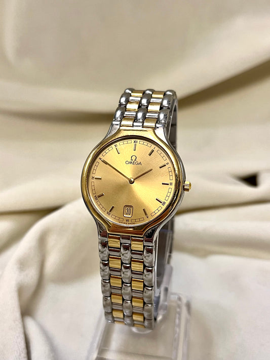 Omega De Ville date two tone