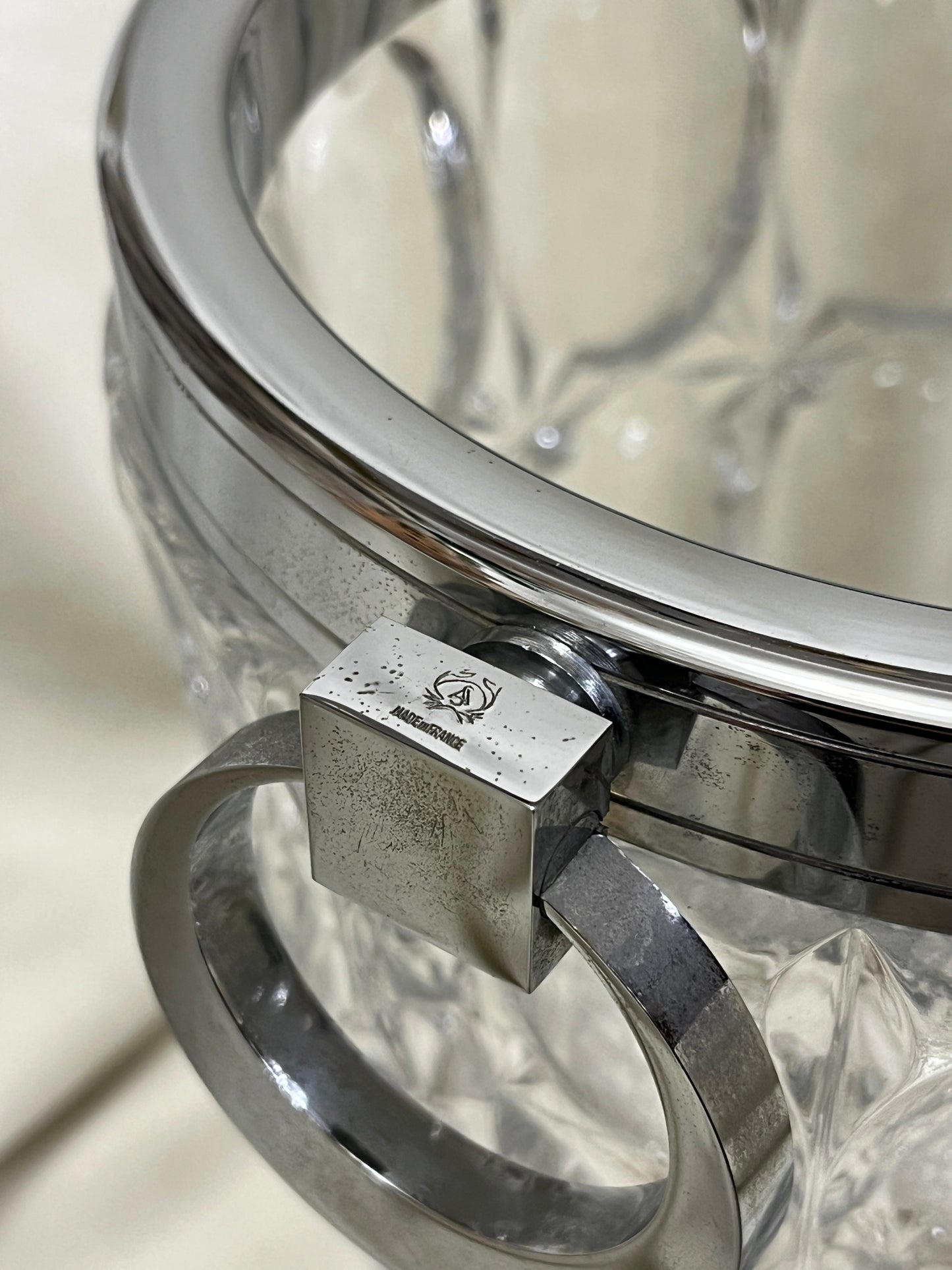 „Argenterie Le Crabe“ Art Deco stiliaus krištolo šampano šaldytuvas