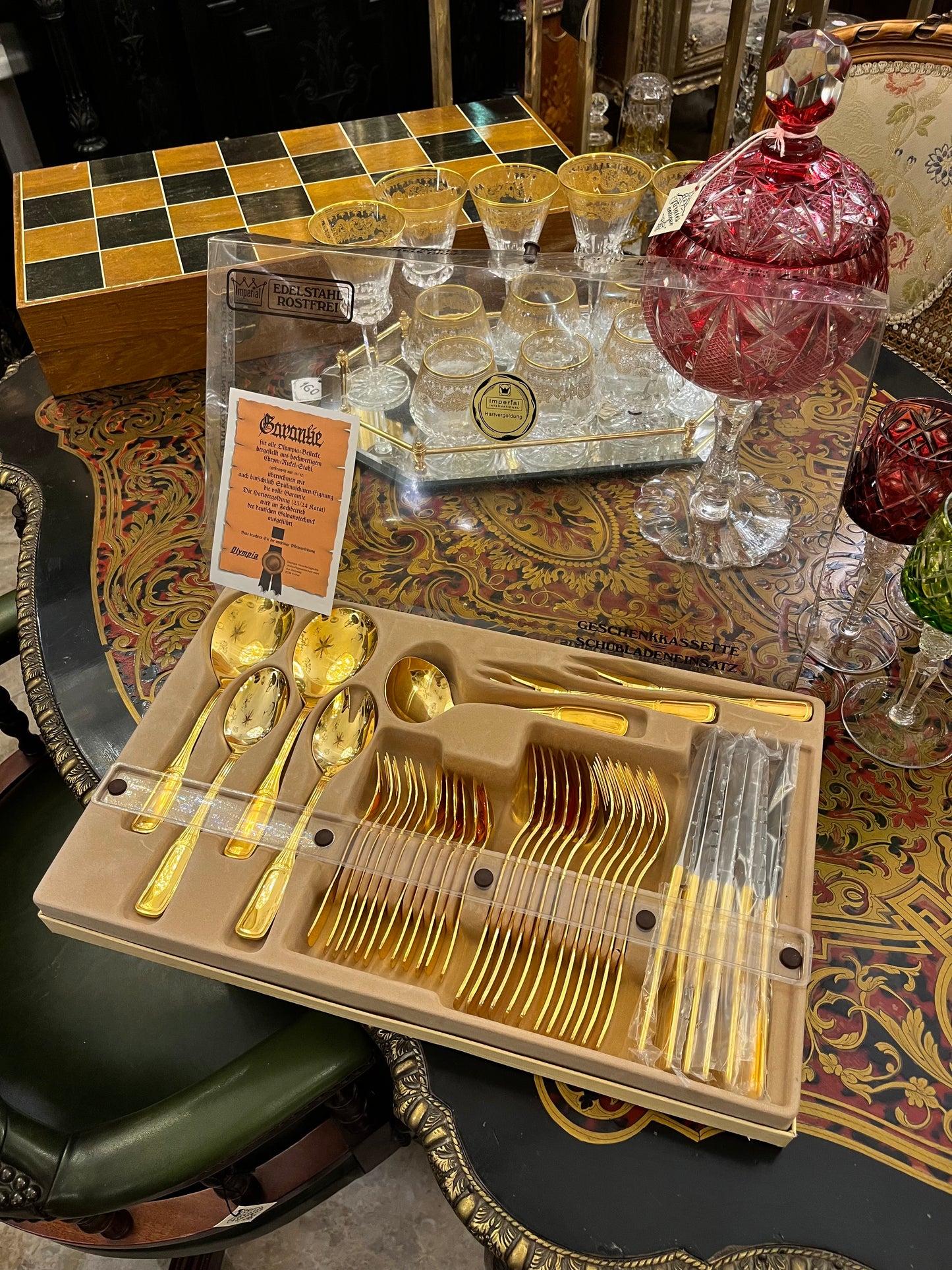 23/24 karatais auksuoti įrankiai 6-iems