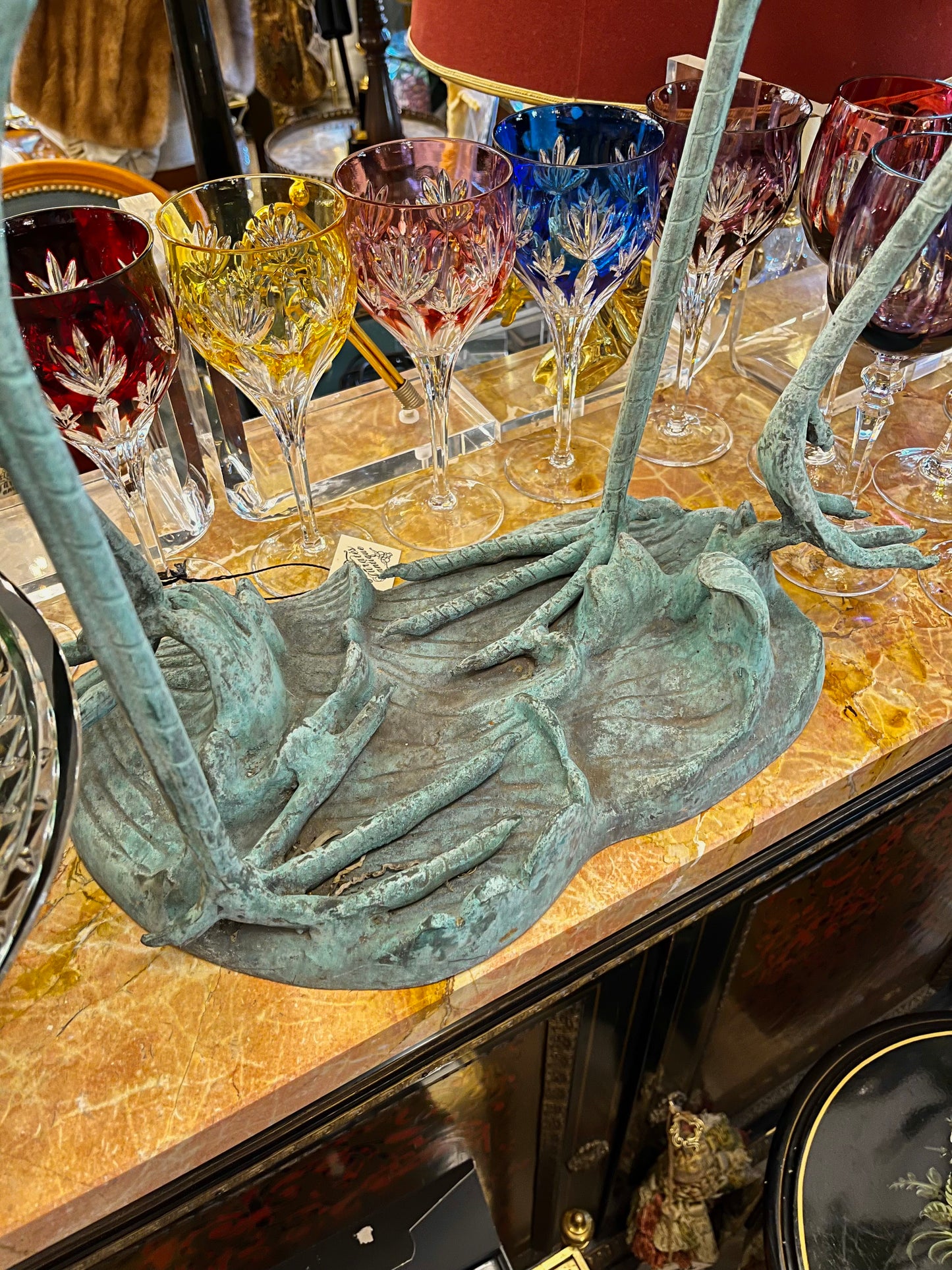 Bronzinė gervių poros skulptūra