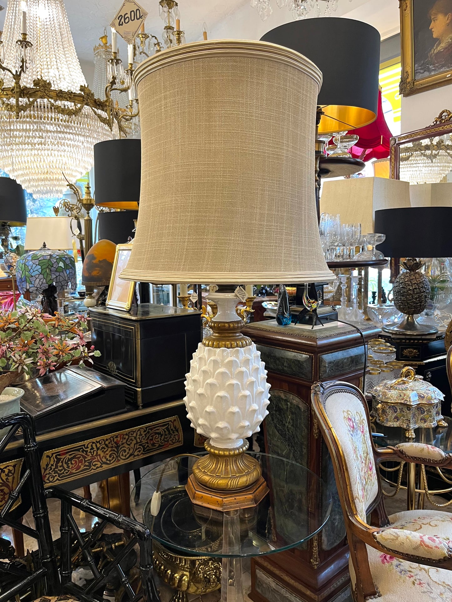 1970-ųjų itališkas stalinės lempos šviestuvas „Pineapple“