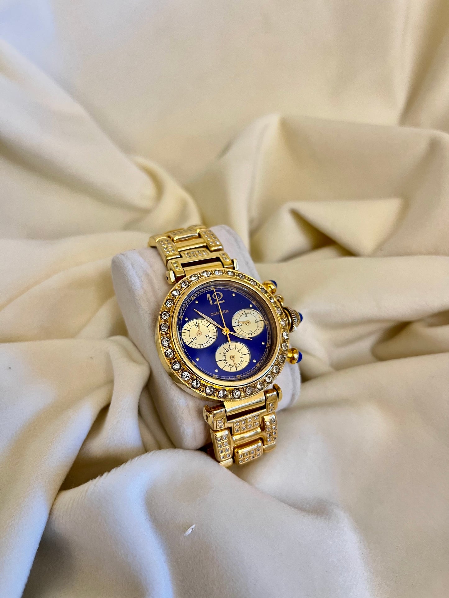 Auksinis Cartier Pasha Chronograph laikrodis