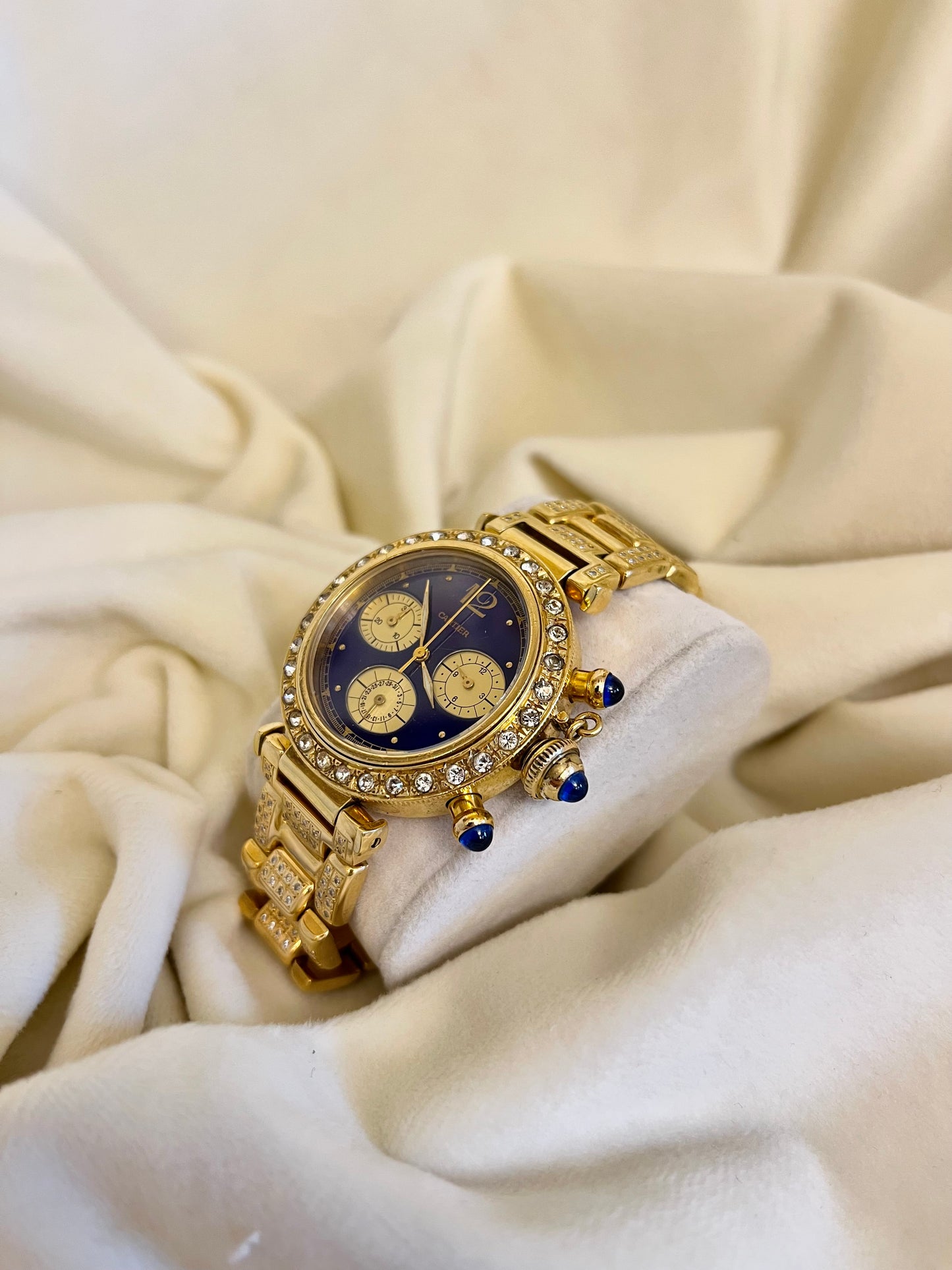 Auksinis Cartier Pasha Chronograph laikrodis