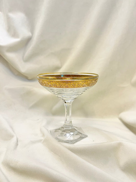 „Moser“ šampano taurė su auksavimu (yra keli vnt.)